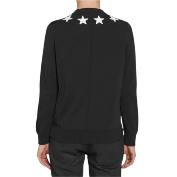Givenchy black star collar crew neck jumper/sweater size M - Picture 2 of 10